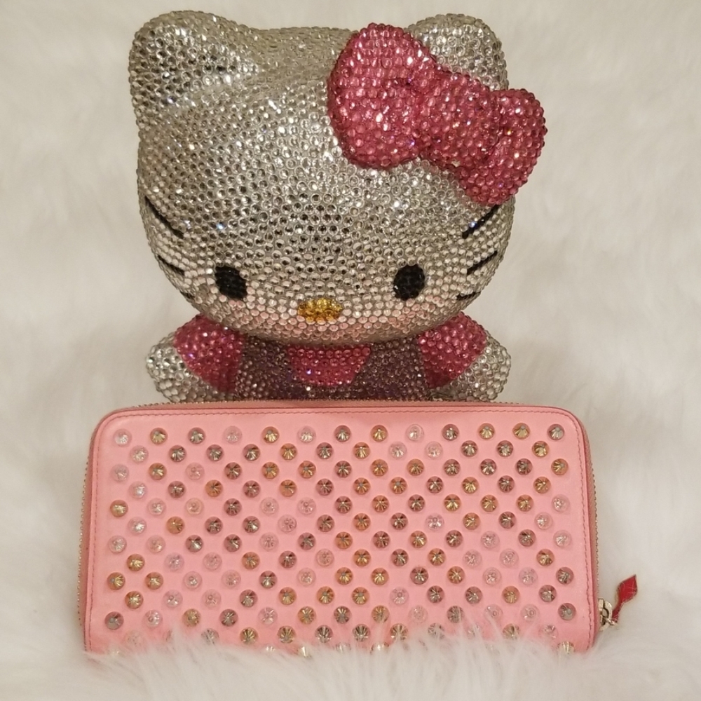 Louboutin Pink Studded Wallet